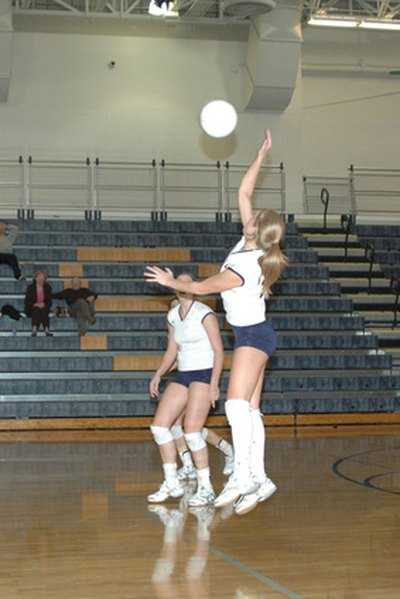 What materials are used in volleyball?