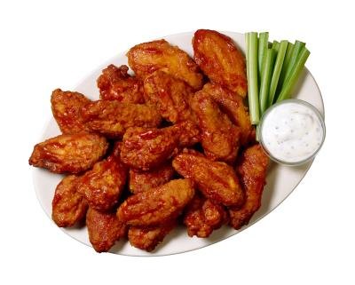 How many calories are in a chicken wing?