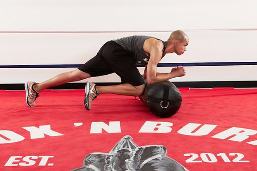 3. Heavy Bag Plank with Knees