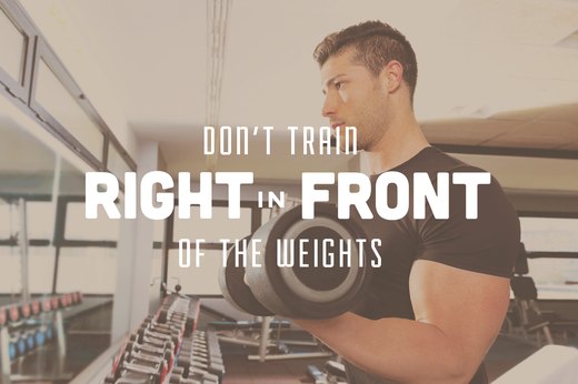 9. Don’t Train Right in Front of the Weight Rack