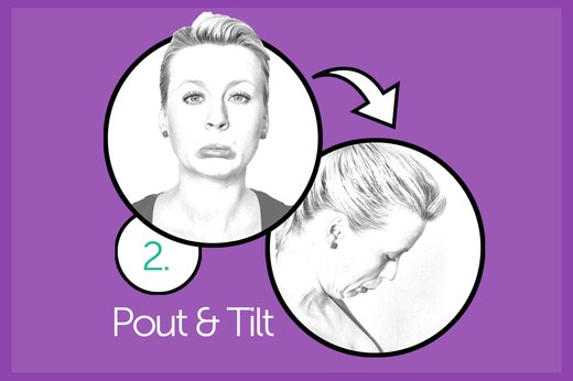 chin double exercises rid easy reduce pout tilt livestrong